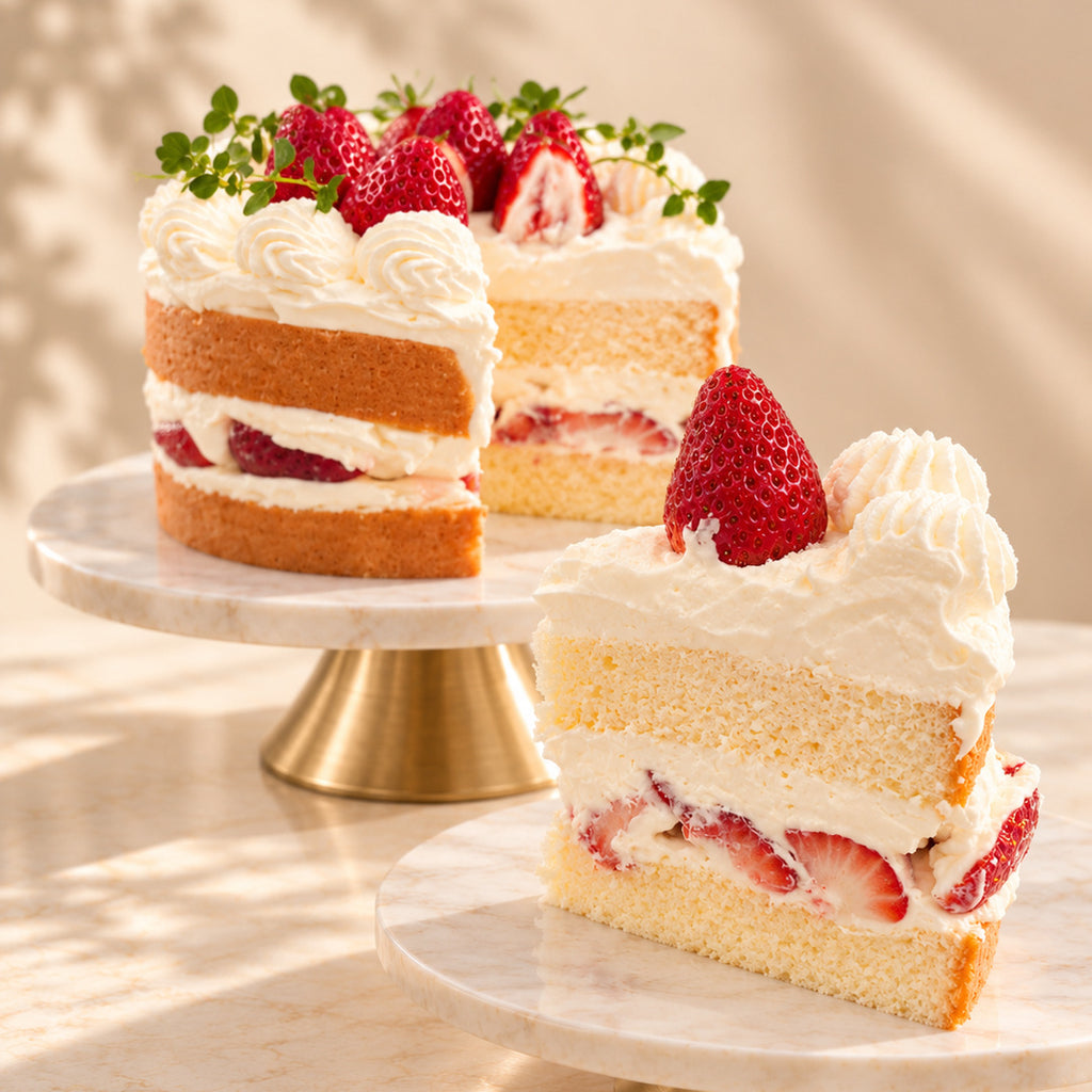 STRAWBERRY CHIFFON FRESH CREAM CAKE