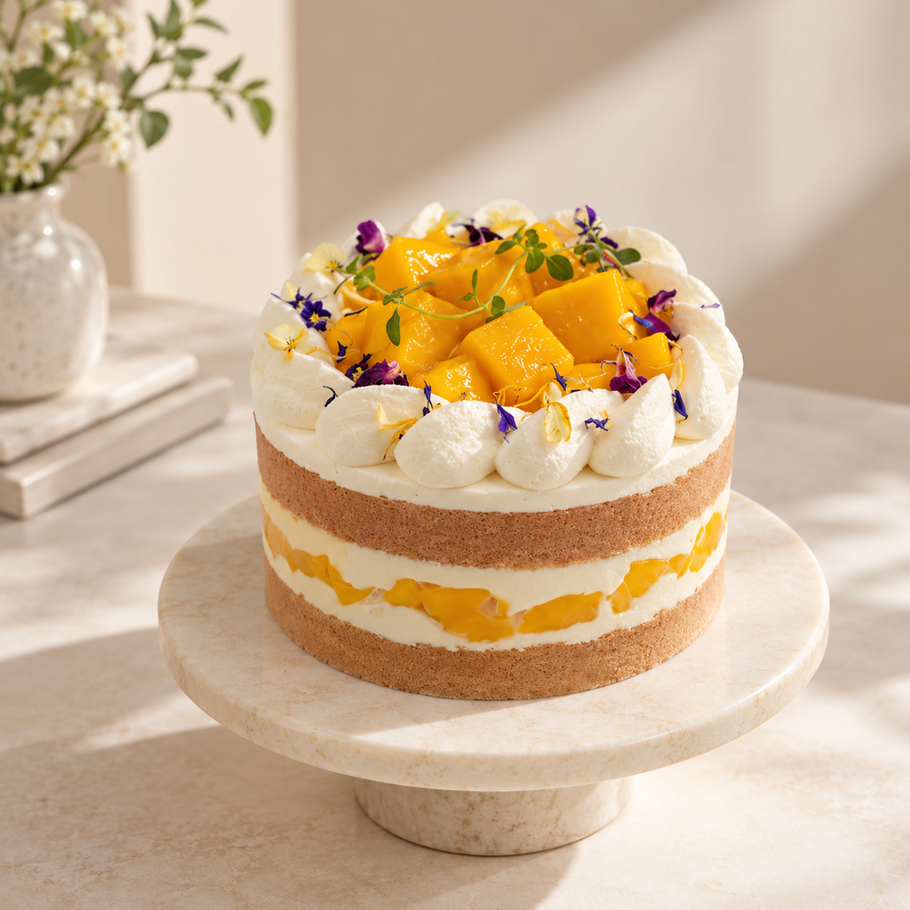 MANGO CHIFFON FRESH CREAM CAKE