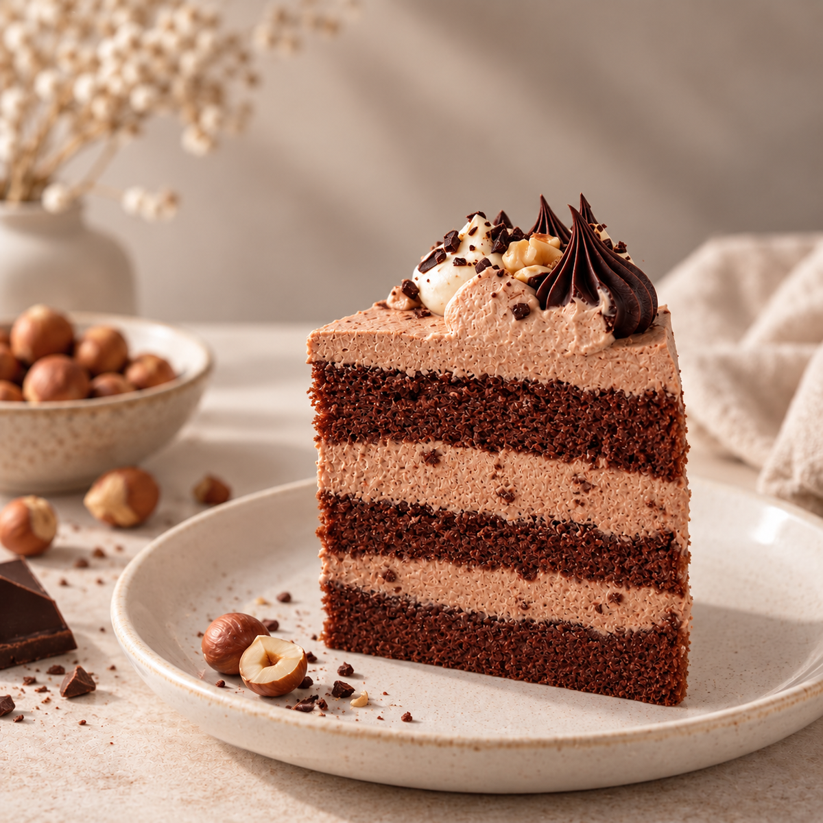 HAZELNUT CHOCOLATE CHIFFON CAKE