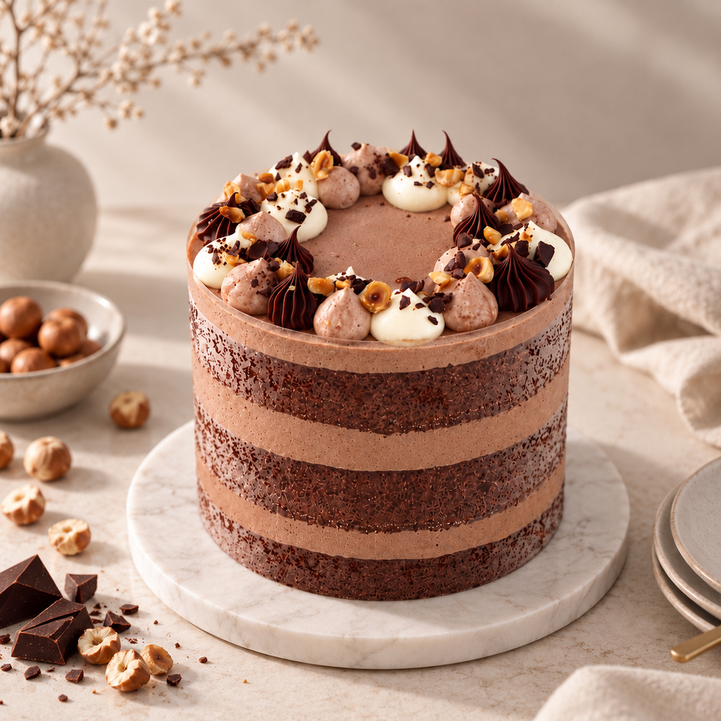 HAZELNUT CHOCOLATE CHIFFON CAKE