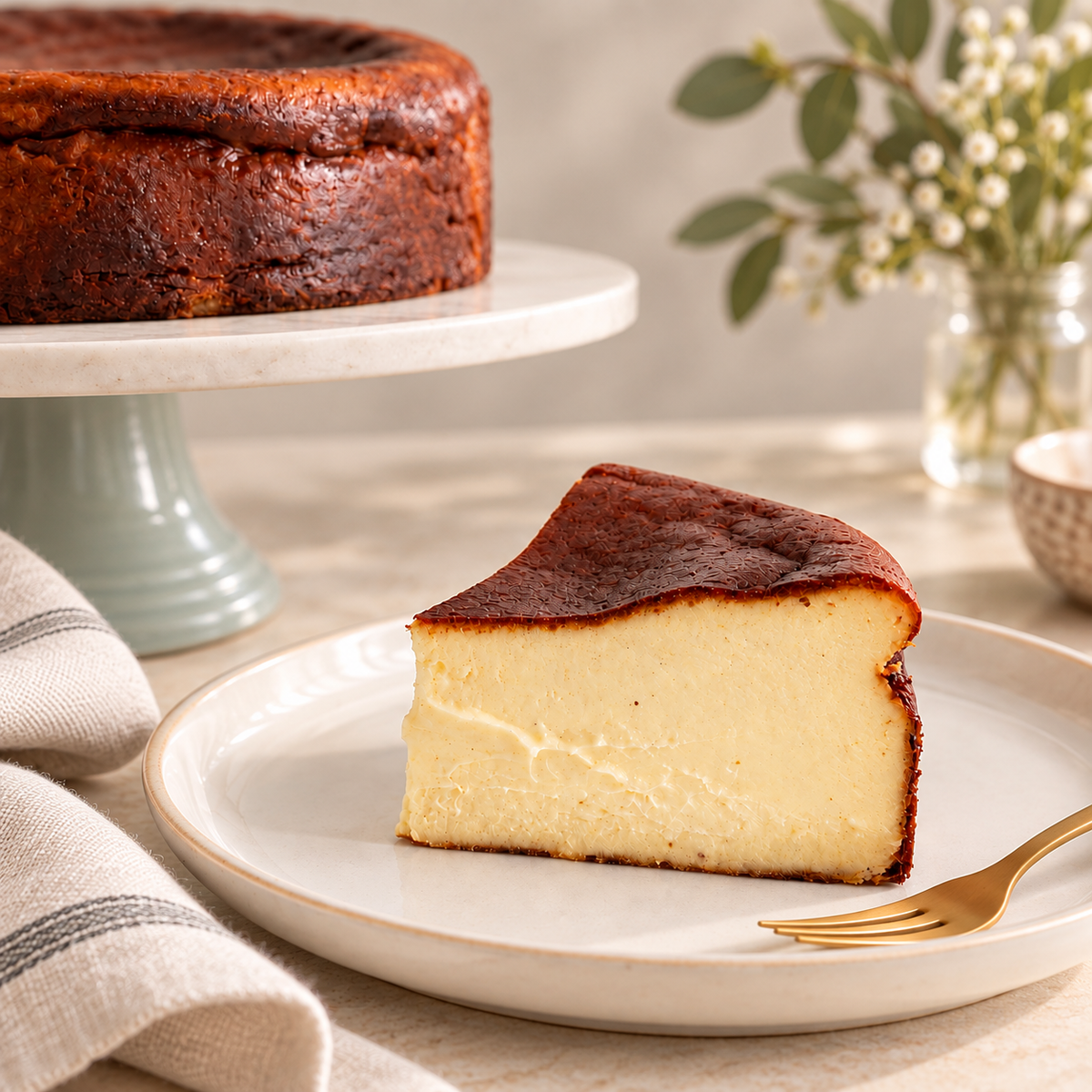 BASQUE CHEESECAKE (Gluten Free)